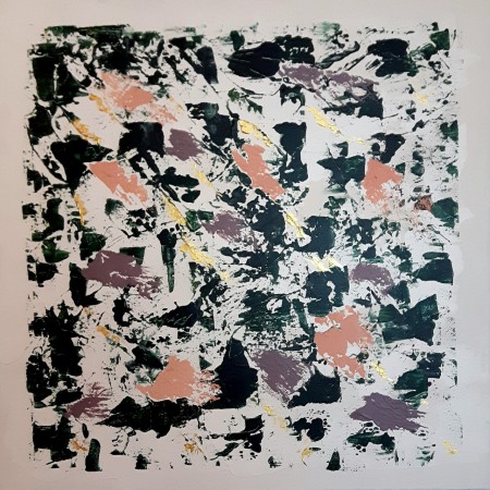 Akryl på 3-duk 40 x 40. 